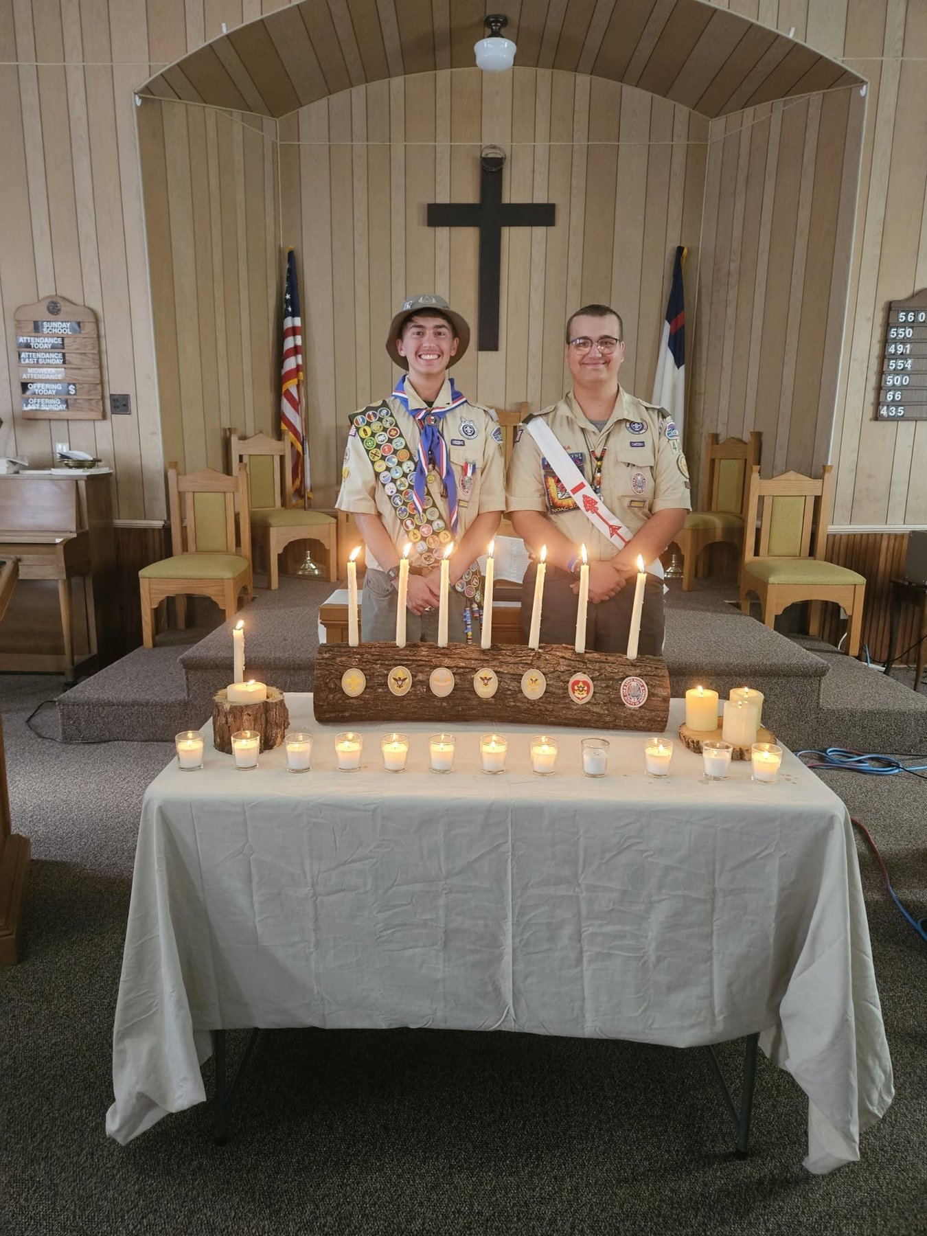 William Henry with Nampa-Tsi Lodge Chief Cormac Nolan